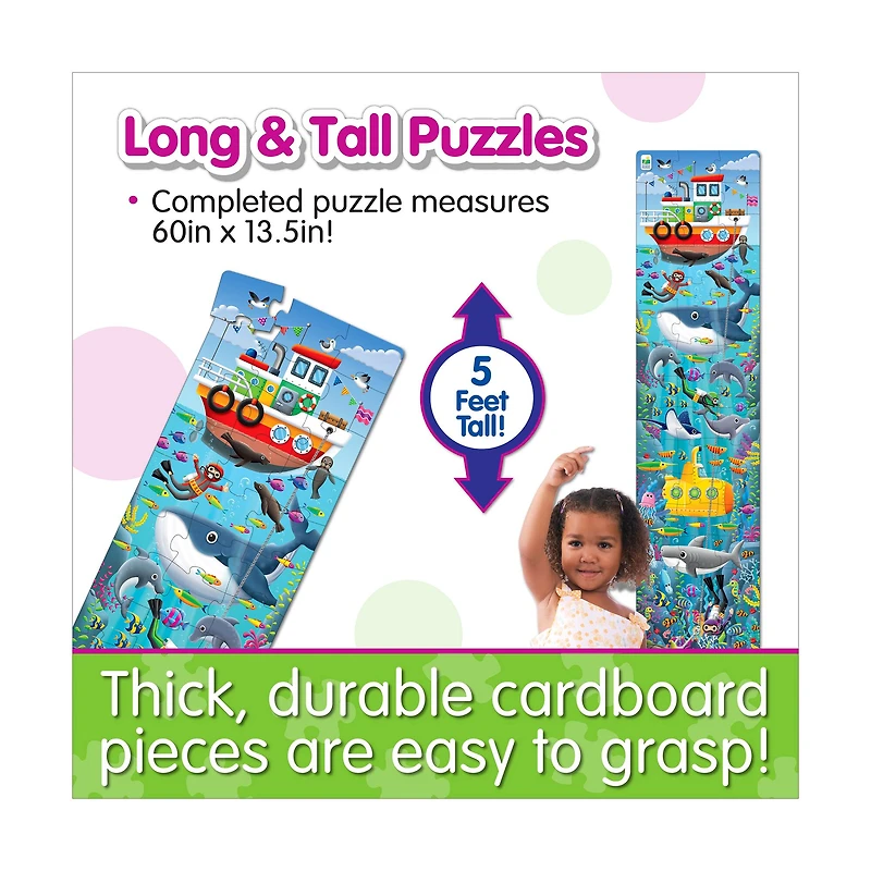 Long & Tall Puzzle - Under The Sea: 50+ Pcs