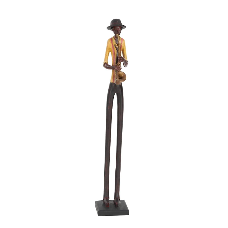 24" Eclectic Musician Sculpture Set