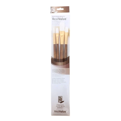 Princeton™ RealValue™ White Taklon 4 Piece Brush Set