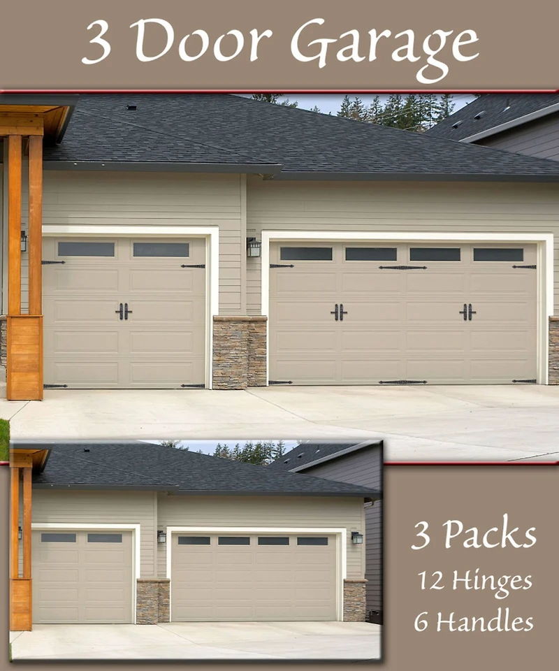 Household Essentials Black Carriage House Garage Door Magnet Set