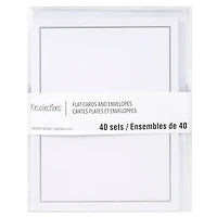 6 Packs: 40 ct. (240 total) 4.25" x 5.5" Silver Border Flat Cards & Envelopes by Recollections™