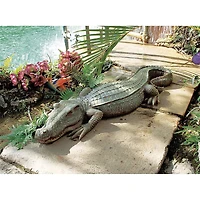 Design Toscano 37" The Swamp Beast Crocodile Garden Statue