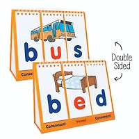 Junior Learning® Consonant-Vowel-Consonant Educational Flip Card Set