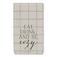Be Cozy Gray and Check Tea Towel
