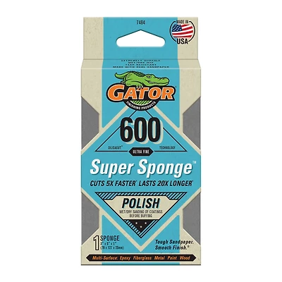 Gator® Super Sponge™ Ultra Fine 600 Grit Sanding Sponge