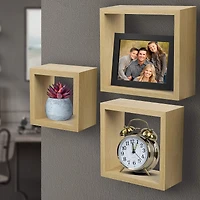Sorbus Floating Square Shelf Set