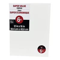 6 Pack 12" x 16" Super Value Canvas by Artist's Loft®
