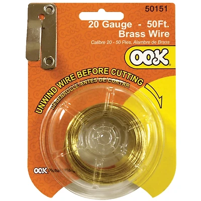 Ook® 20 Gauge Brass Picture Hanging Wire, 50ft.