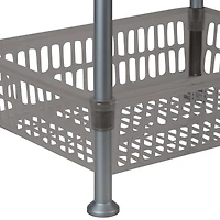 Kitchen Details Smoke Gray 4-Tier Slim Shelf