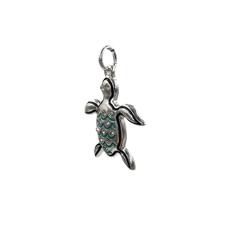 Charmalong™ Silver Plated Turtle Charm by Bead Landing™