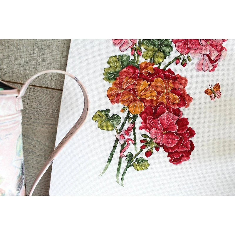 MP Studia Geranium Cross Stitch Kit