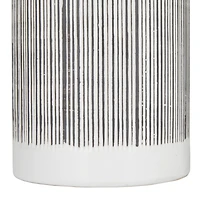 Black and White Ceramic Modern Jars, set of 2, 13", 11"