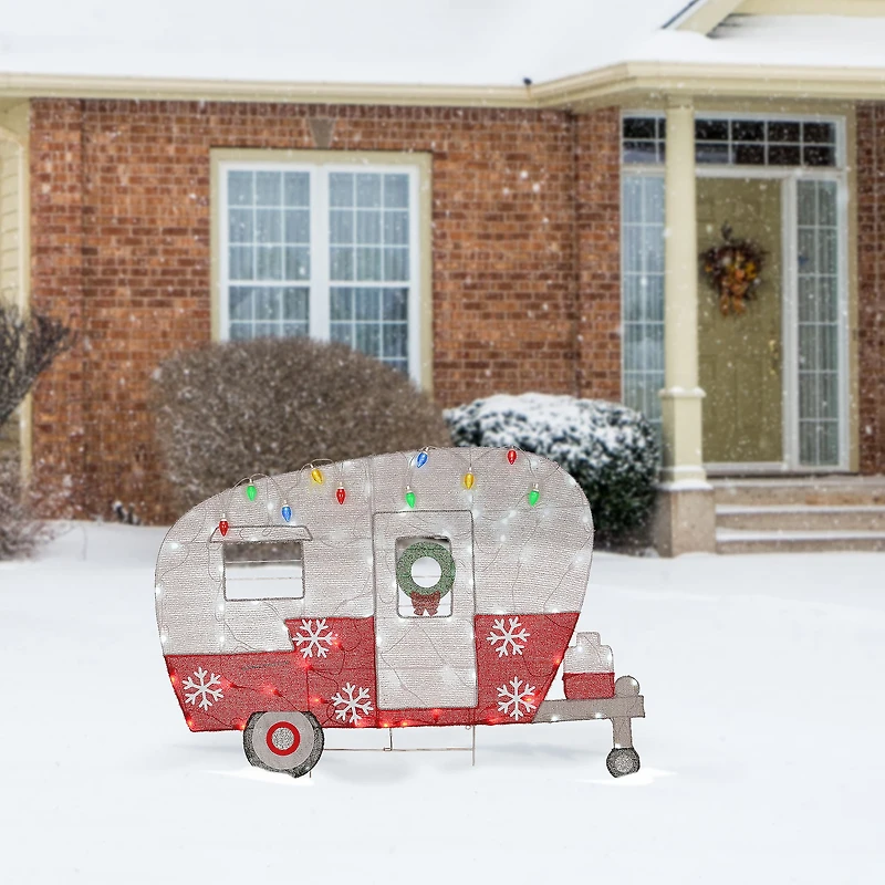 32'' Pre-Lit Christmas Camper Decoration