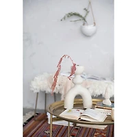 Hello Honey® Bloomingville 12.5" Ivory Sculptural Arched Stoneware Vase