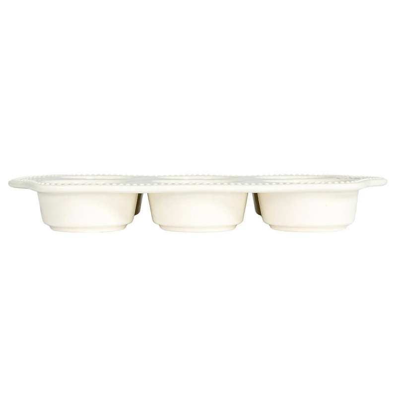 Hello Honey® 12" White Happiness is Cupcakes Stoneware Pan