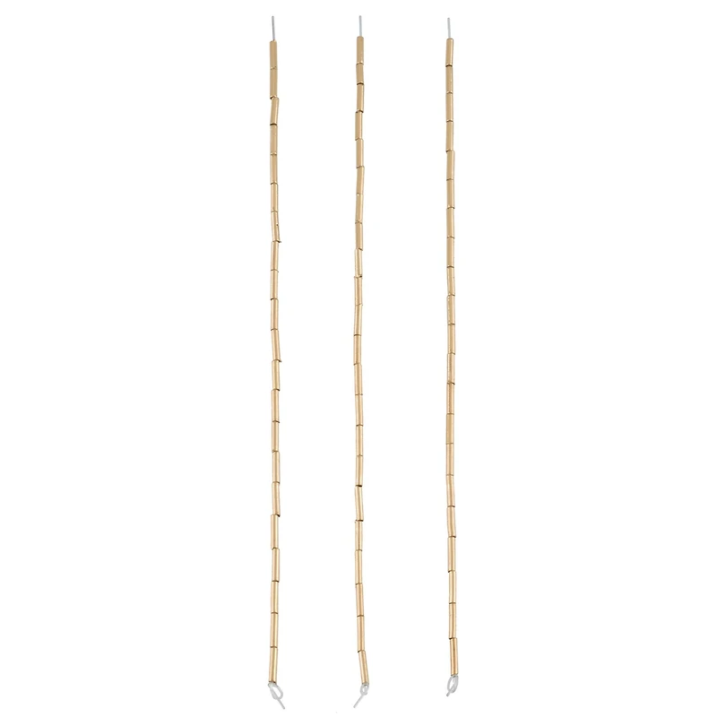 Gold Metal Bugle Beads, 6mm by Bead Landing™