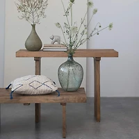 Hello Honey® 44" Natural Scandinavian Slatted Wood Console Table