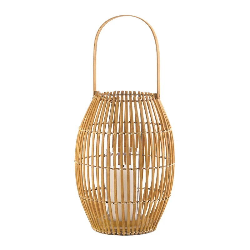 23" Bamboo Candle Holder Lantern