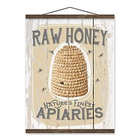 Raw Honey Teak Hanging Canvas