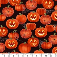 Fabric Traditions Glitter Jack O' Lantern Cotton Fabric