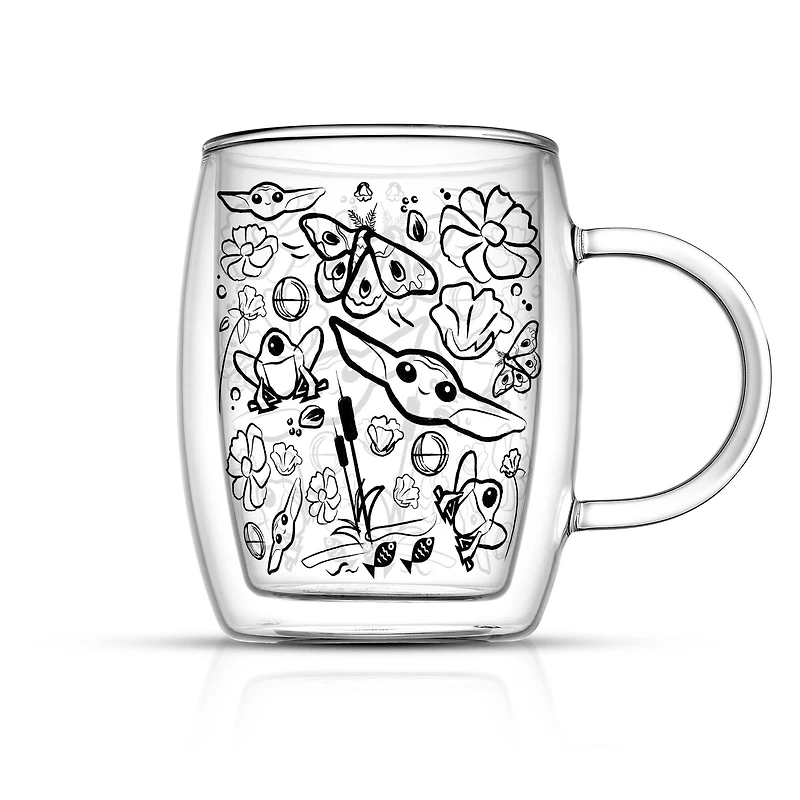 JoyJolt® Star Wars­­™ 13.5oz. Mandalorian The Child All Around Glass Mug Set, 2ct.