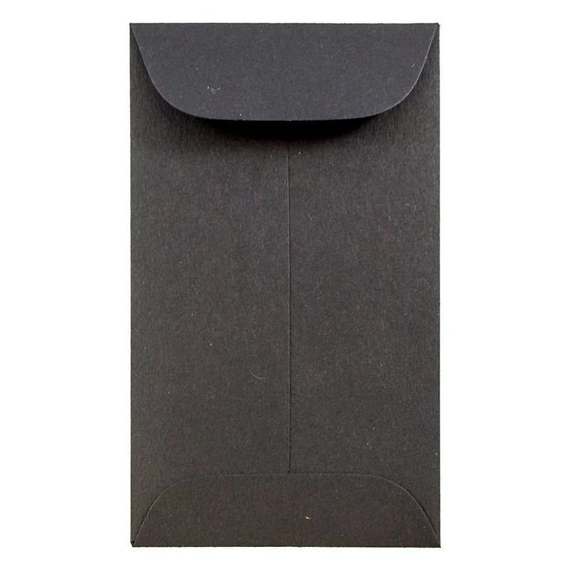 JAM Paper 2.5" x 4.25" Black Coin Business Envelopes, 50ct.
