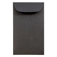 JAM Paper 2.5" x 4.25" Black Coin Business Envelopes, 50ct.