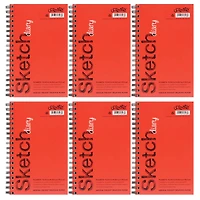 Pacon® UCreate® 9.5" x 6" Spiral Bound Sketch Diary, 6ct.