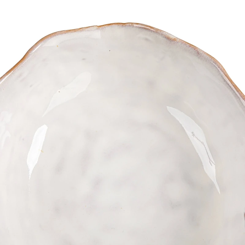 Hello Honey® 8" White Tri-Section Stoneware Dish