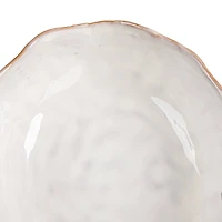 Hello Honey® 8" White Tri-Section Stoneware Dish