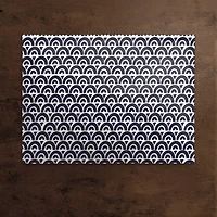 Navy Wavy Arch 18" x 14" Cotton Twill Placemat