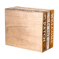 Glitzhome® Wooden Pumpkin Crate Set