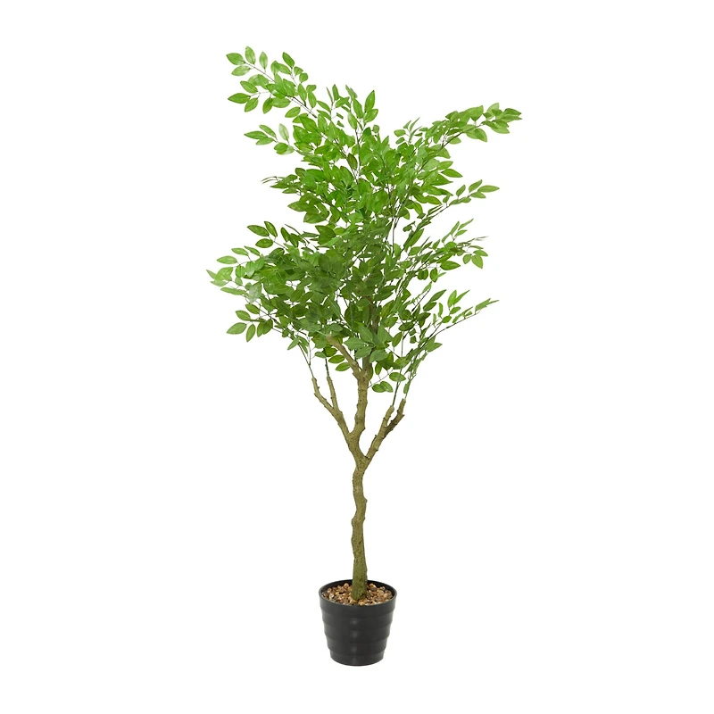61" Green Vinyl Contemporary Potted Artificial Tree