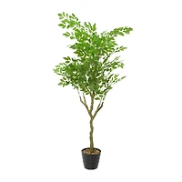 61" Green Vinyl Contemporary Potted Artificial Tree