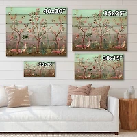 Designart - Chinoiserie With Birds and Peonies II