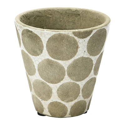 5'' Terra-Cotta Planter with Wax Relief Dots