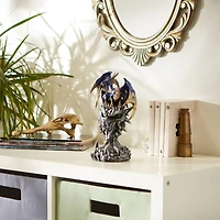 Blue Dragon Warrior Statue 6" x 4" x 9.5