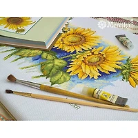 Merejka Bright Sunflowers Counted Cross Stitch Kit