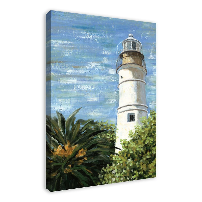 Lighthouse In The Garden 24" x 36" Canvas Wall Art
