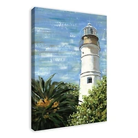 Lighthouse In The Garden 24" x 36" Canvas Wall Art