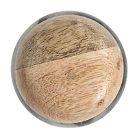 Hello Honey® 3.25" Gray Marble & Mango Wood Pinch Pot with Lid