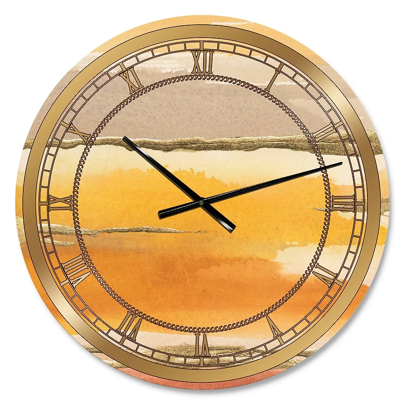 Designart Gilded Amber II Glam Wall Clock