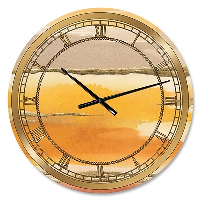 Designart Gilded Amber II Glam Wall Clock