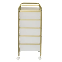 Honey Can Do Gold 5-Drawer Rolling Storage Cart