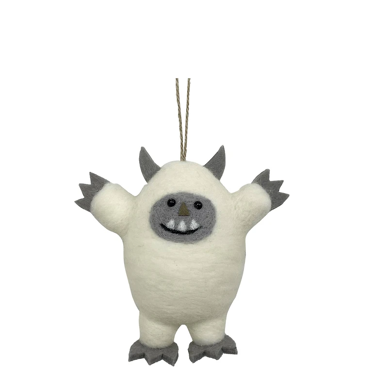5.5" White Yeti Felt Ornament by Ashland®