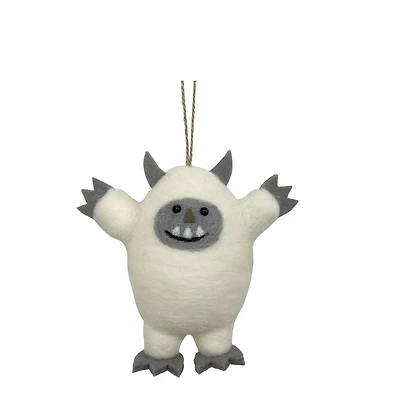 5.5" White Yeti Felt Ornament by Ashland®