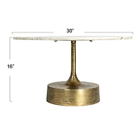 Hello Honey® Gold Luxe Aluminum and Marble Coffee Table