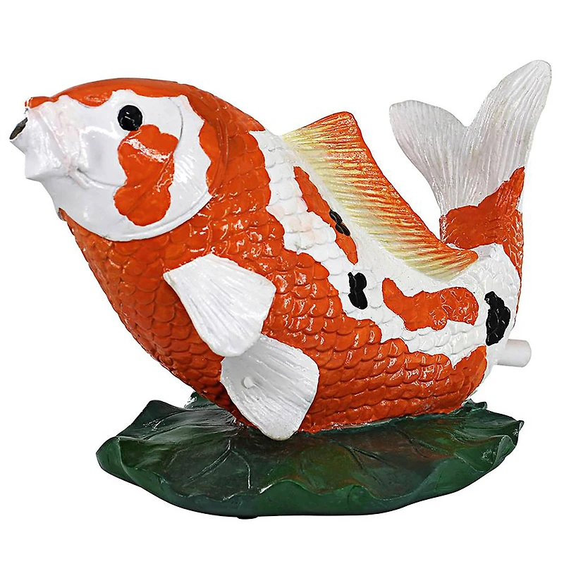 Design Toscano Kohaku Asian Koi Piped Spitter Statue