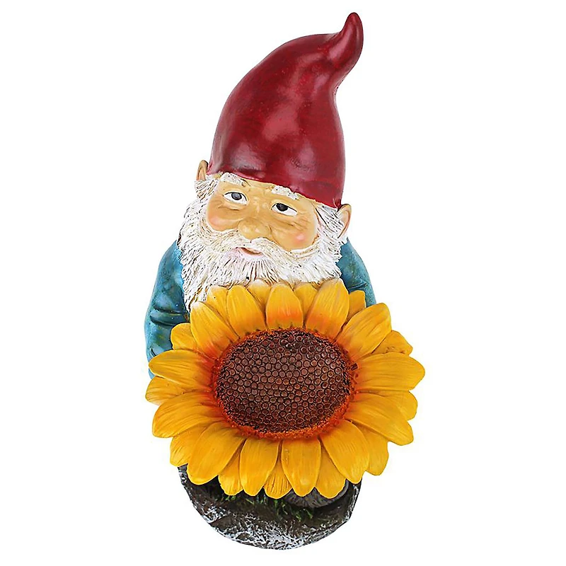 Design Toscano 11.5" Sunflower Sammy the Garden Gnome Statue