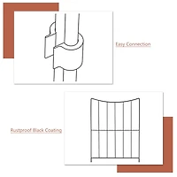NEX™ 24" Black Lower Arc Garden Fence, 10ct.